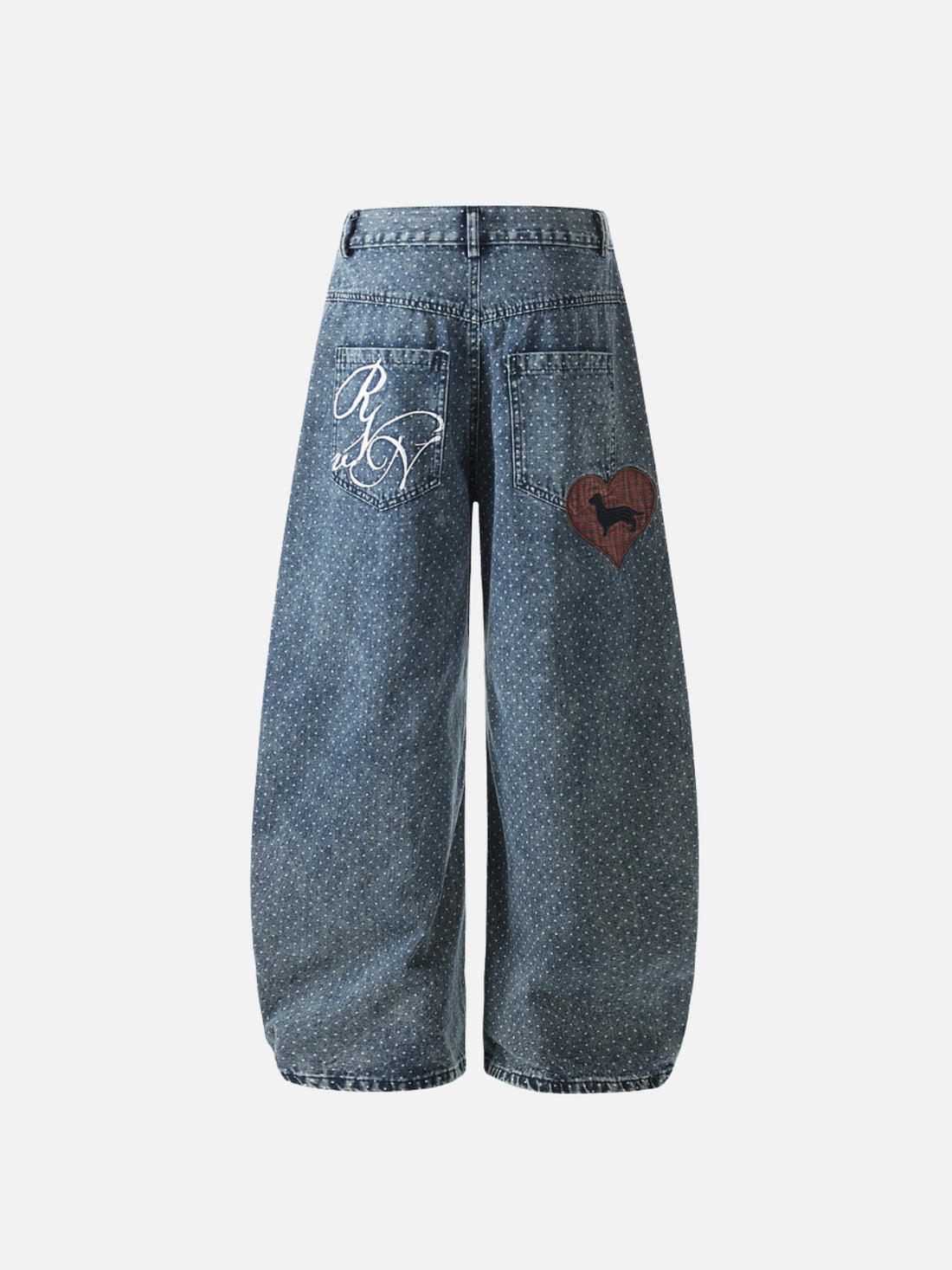 DOGGYO - Baggy Graphic Jeans Blue | Teenwear.eu