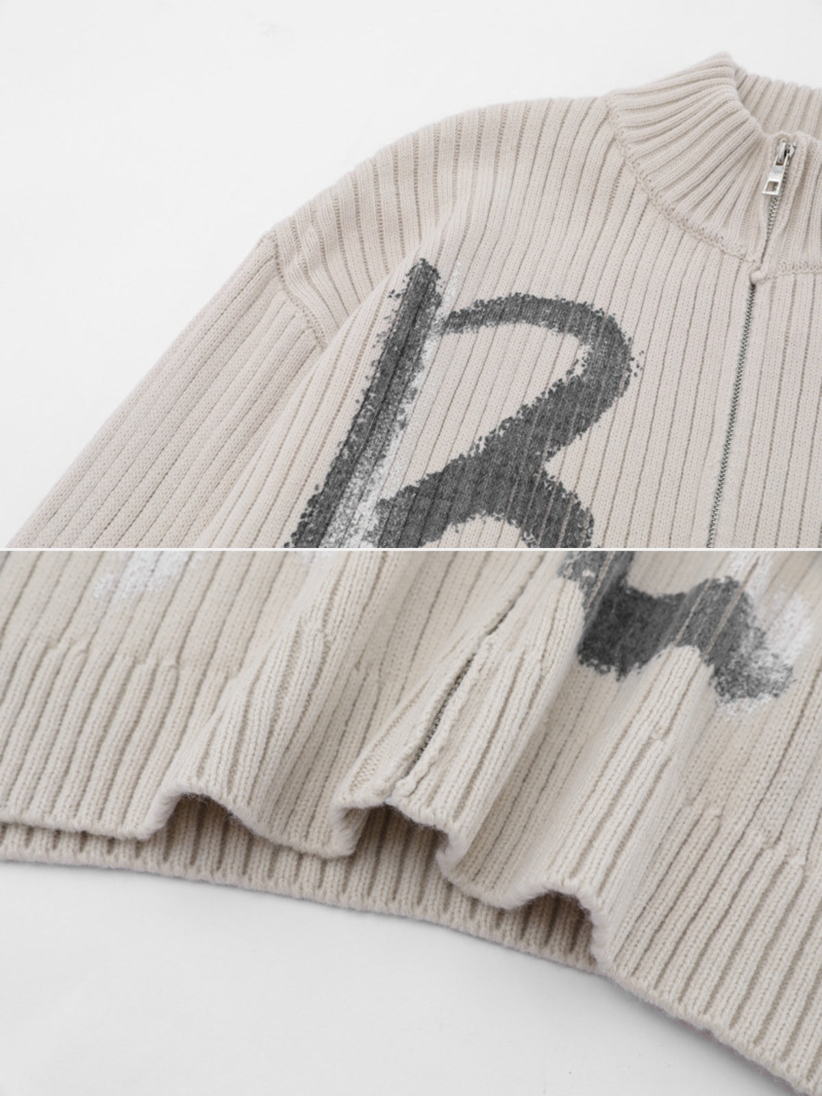 BU STAR - Oversized Graphic Zip Up Sweater | Teenwear.eu