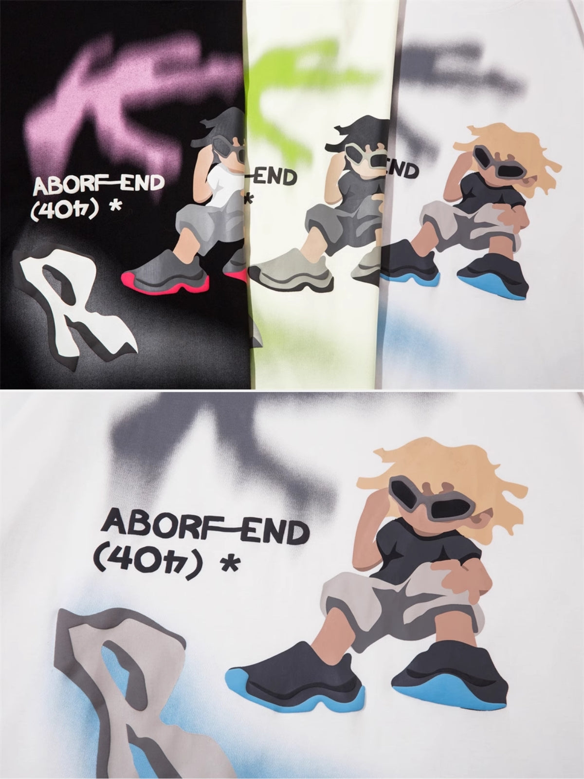 4017 - Oversized Print T-shirt | Teenwear.eu