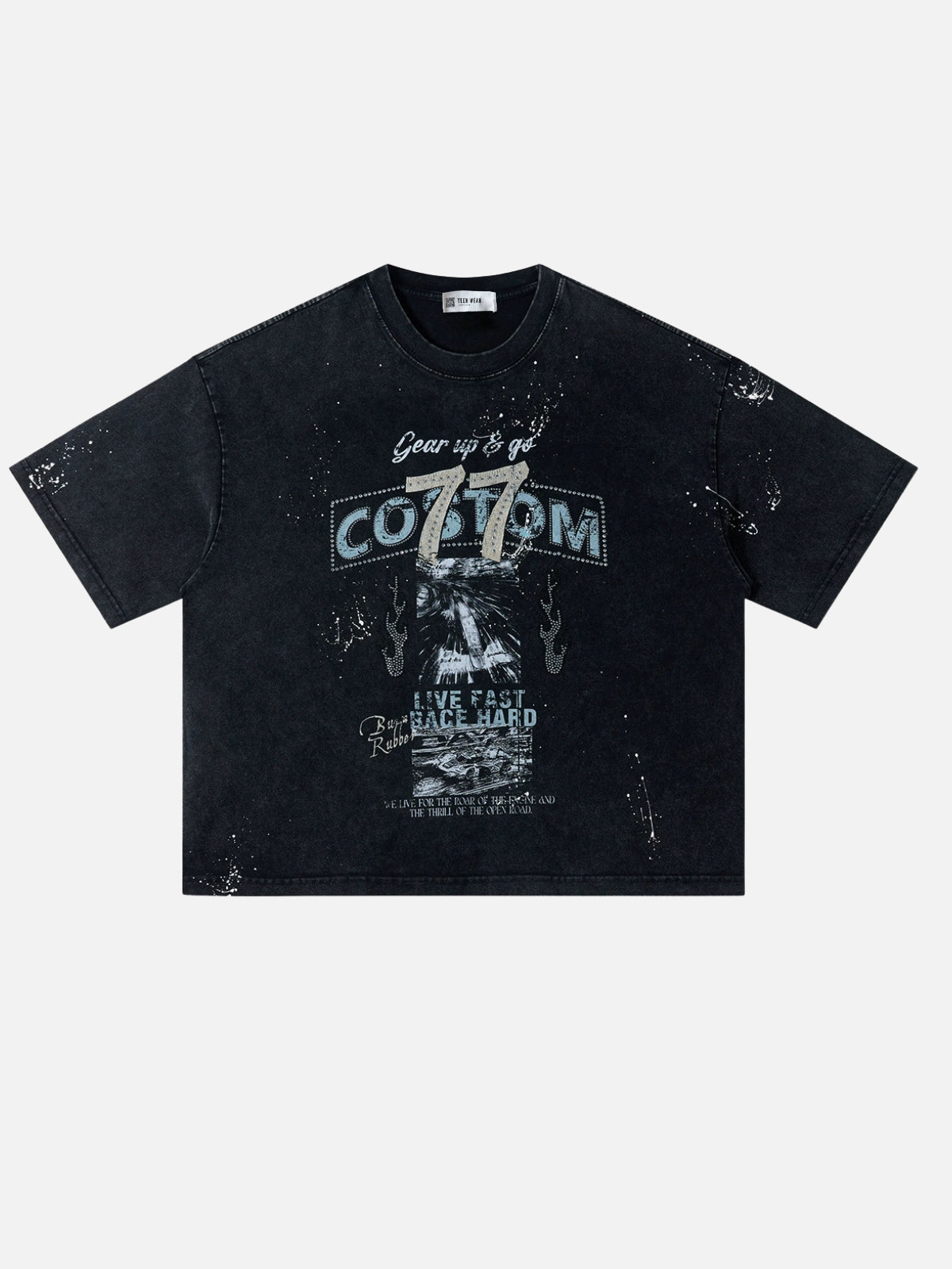 COSTOM - Oversized Graphic T-Shirt Black | Teenwear.eu