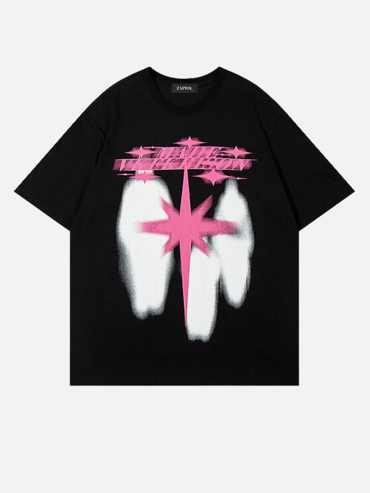 RISON - Oversized Print T-Shirt Black | TEENWEAR.EU