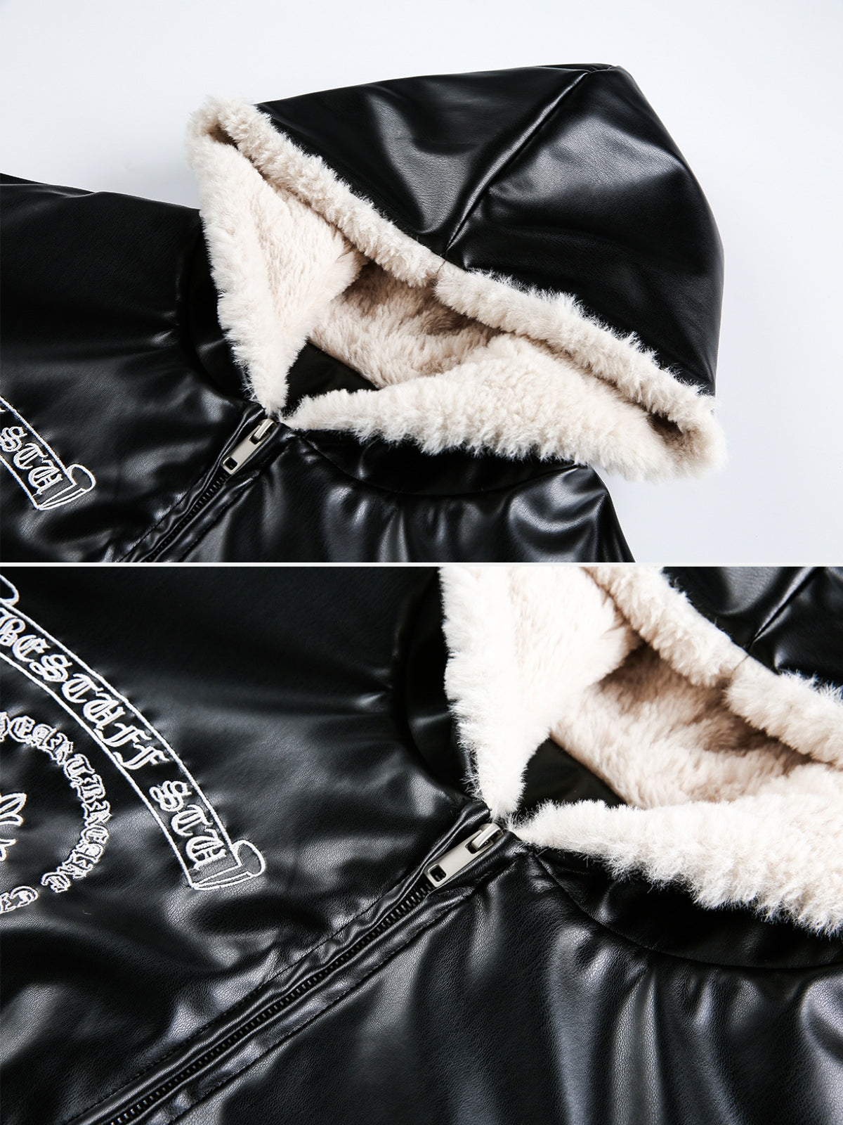 BLESSD – Leather Embroidered Oversized Jacket