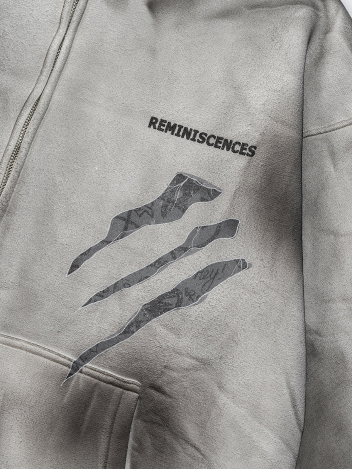 REMINI - Oversized Print Zip Up Hoodie | Teenwear.eu