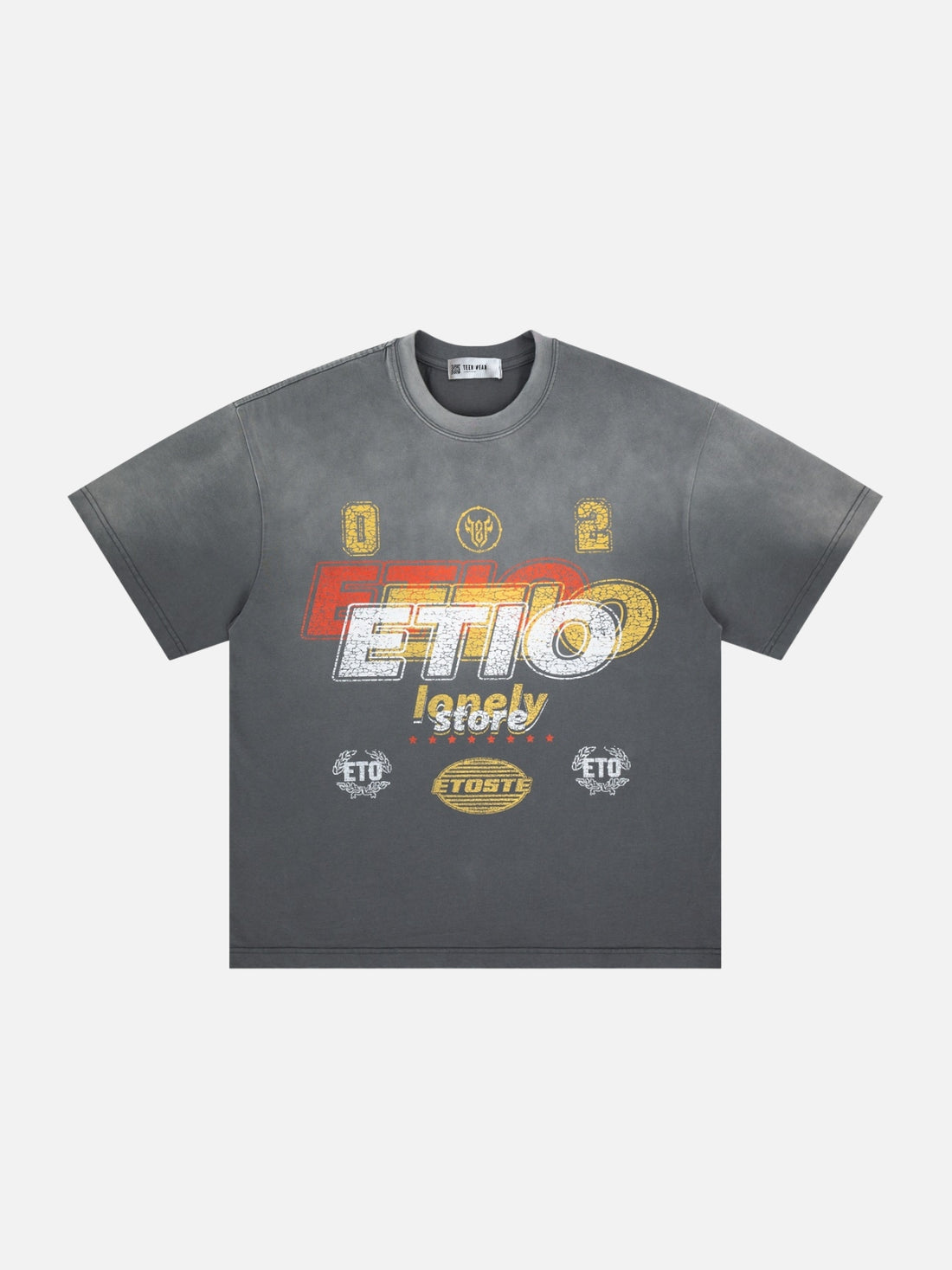 ETIO - Oversized Graphic T-Shirt Grey | Teenwear.eu