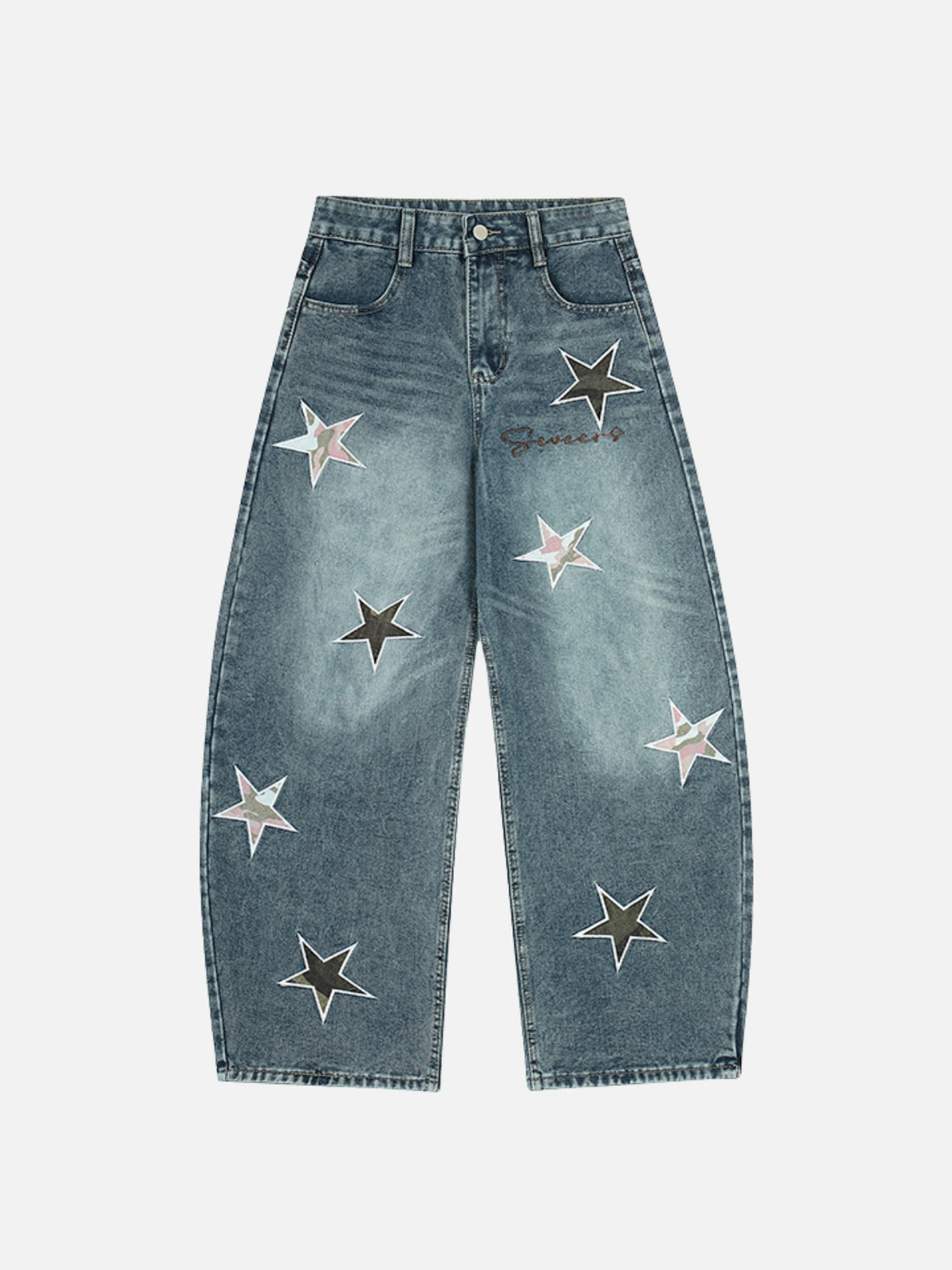 STELLAX - Baggy Graphic Jeans Black | Teenwear.eu