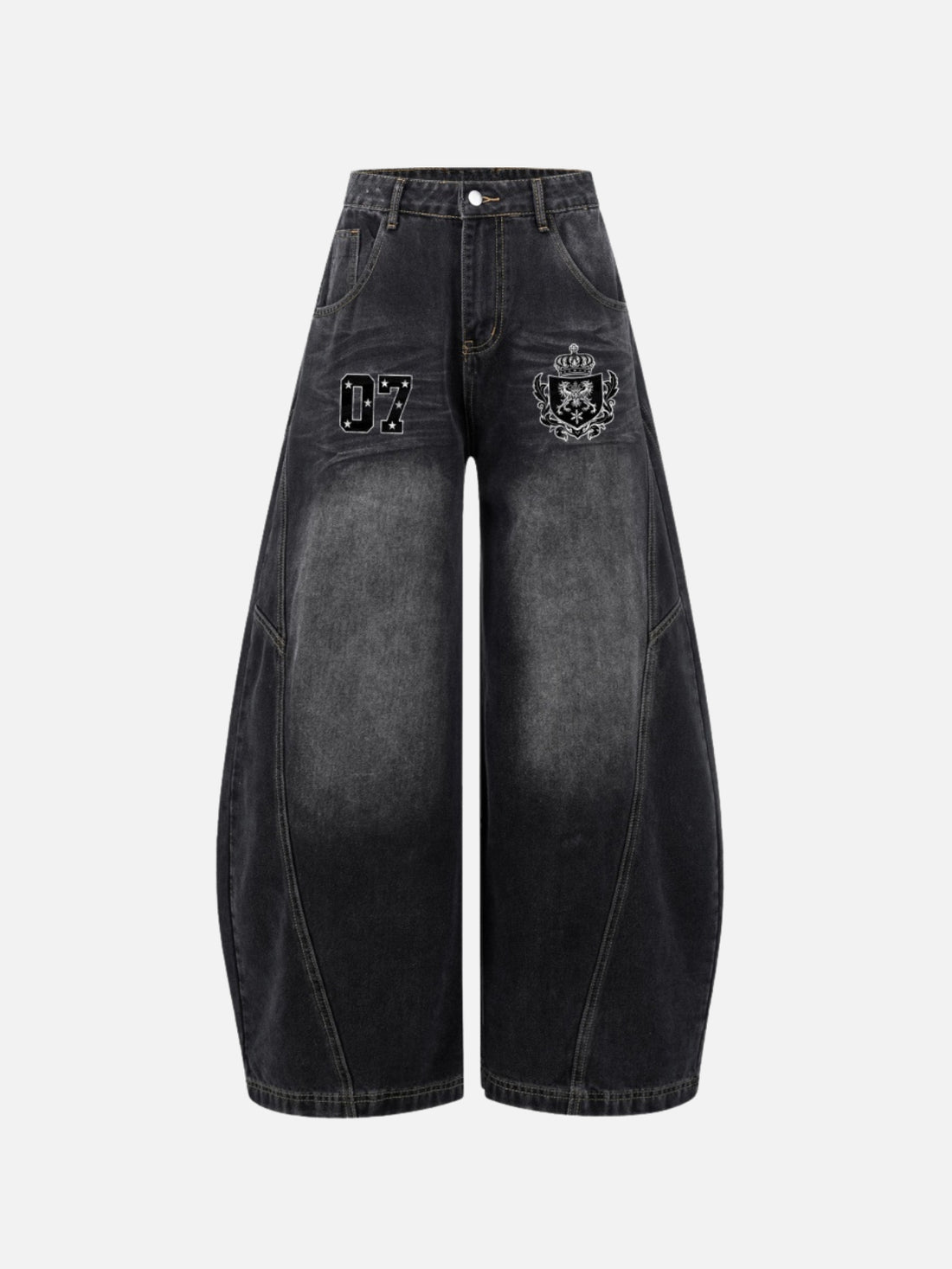 SEVENY - Baggy Graphic Jeans Black | Teenwear.eu