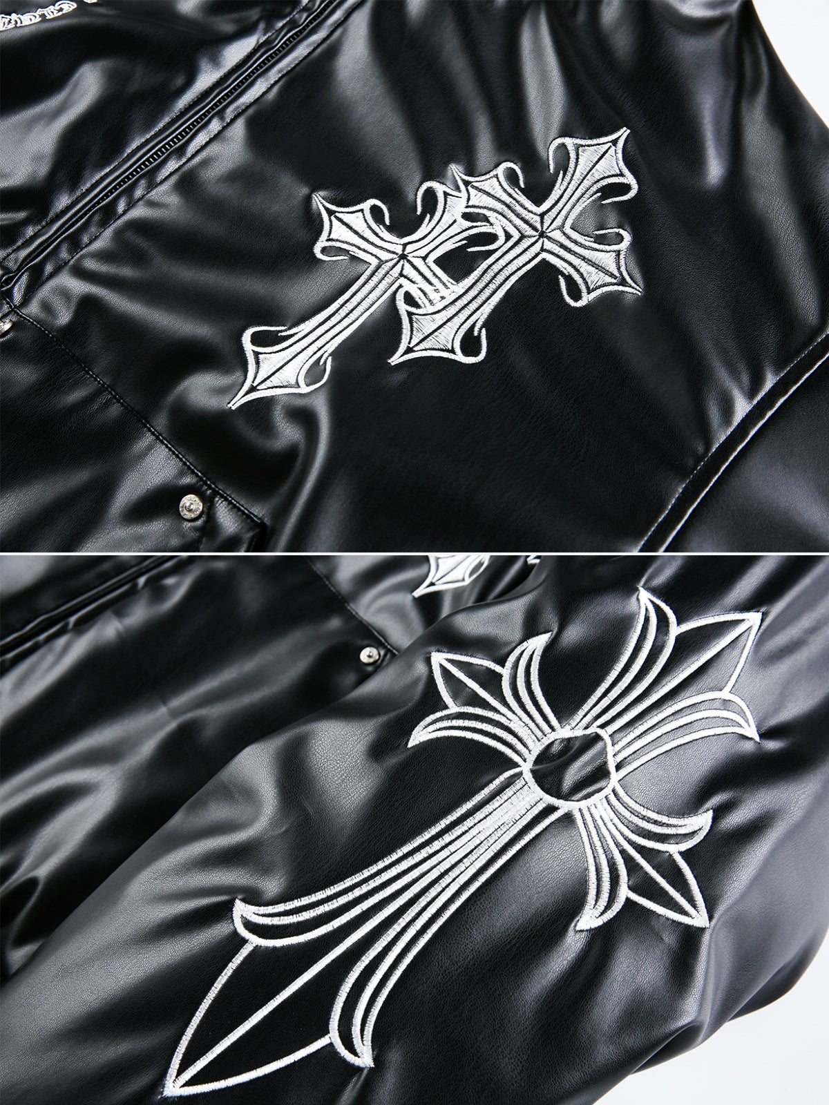 BLESSD – Leather Embroidered Oversized Jacket