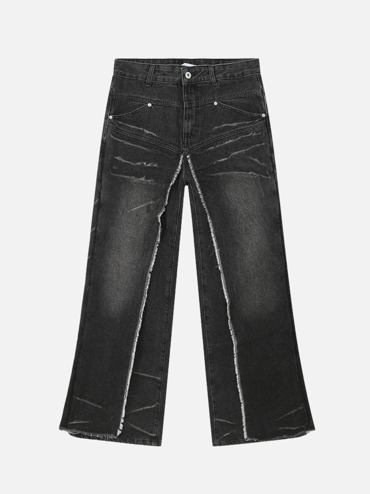 HRYZES - Baggy Embroidered Jeans Black | TEENWEAR.EU
