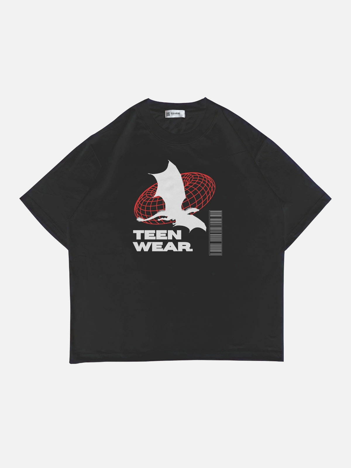 BAT GLOBE - Oversized Print T-shirt Black | TEENWEAR.EU