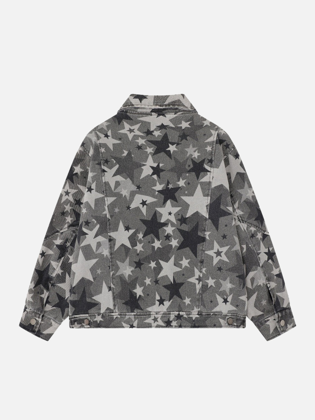 ASTERO - Denim Oversized Print Jacket