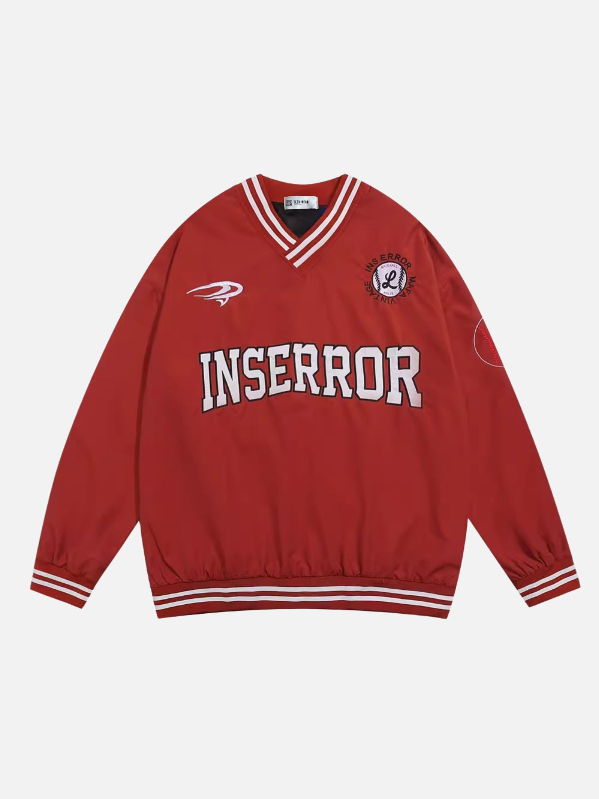 INSEROR - Oversized Graphic Pullover Red | Teenwear.eu