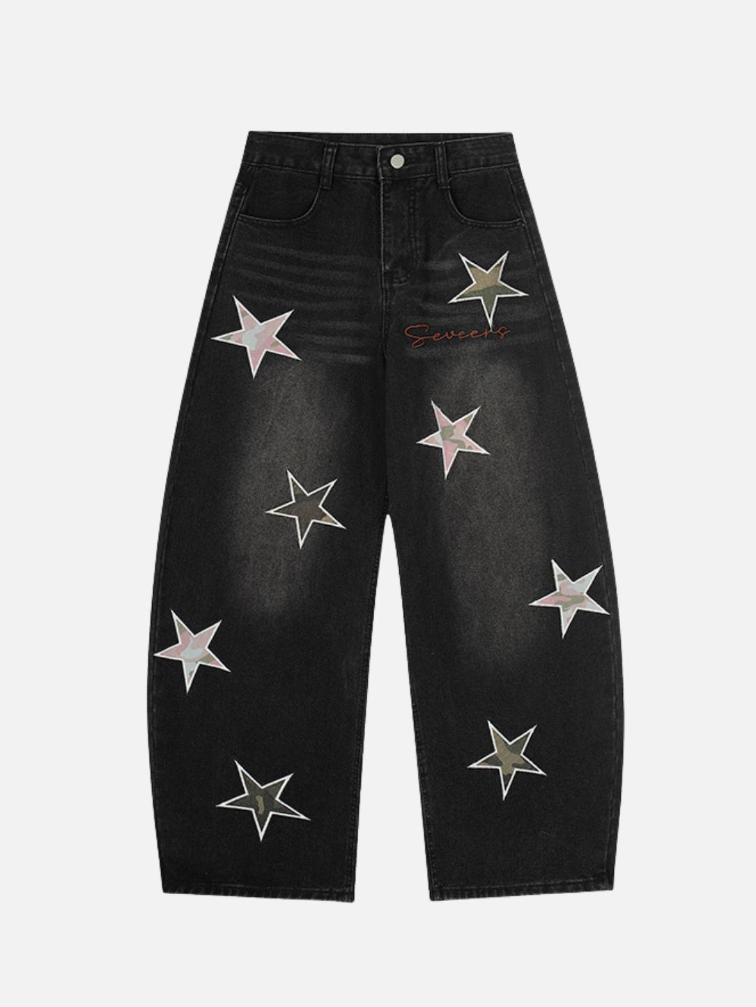 STELLAX - Baggy Graphic Jeans Black | Teenwear.eu