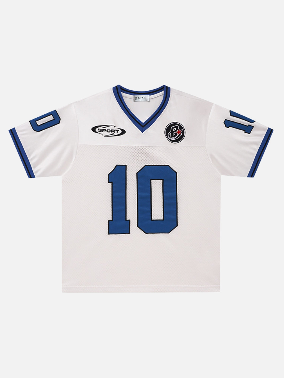 SPORTO - Oversized Graphic Jersey White | Teenwear.eu