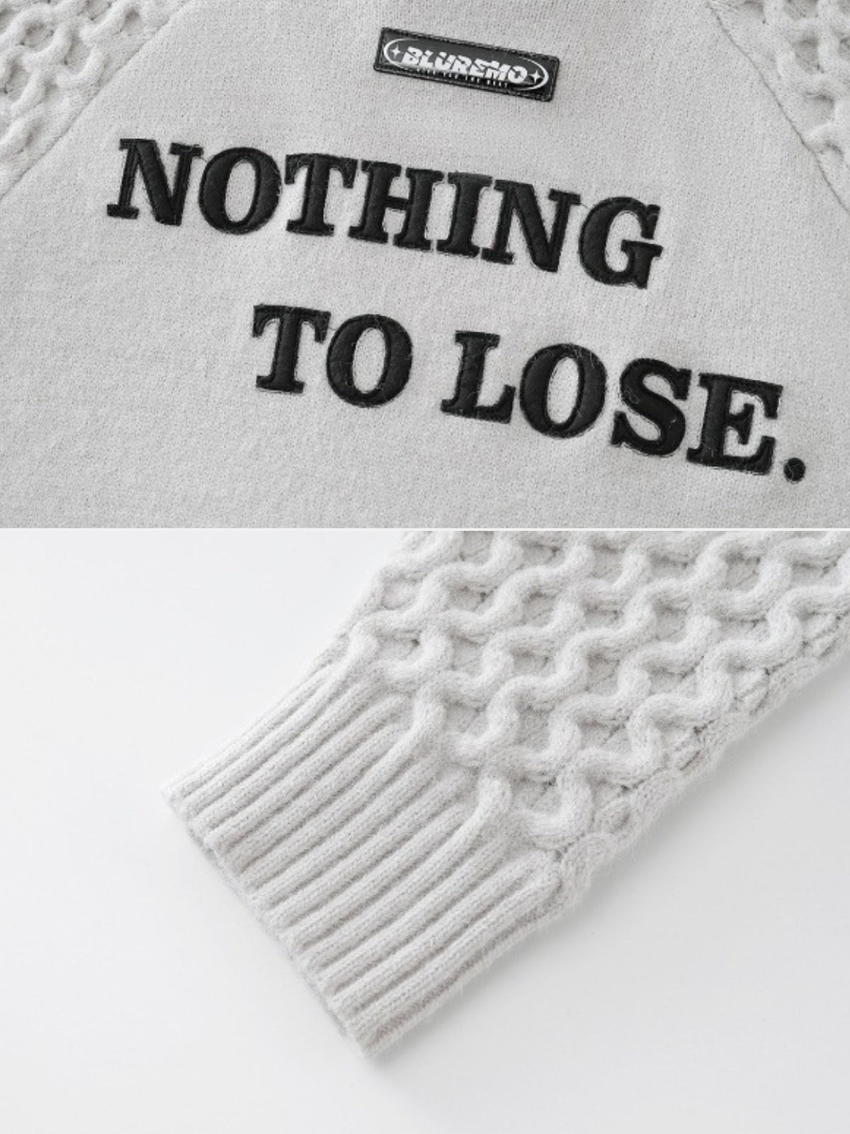 TO LOSE - Oversized Embroidered Zip Sweater | TEENWEAR.EU