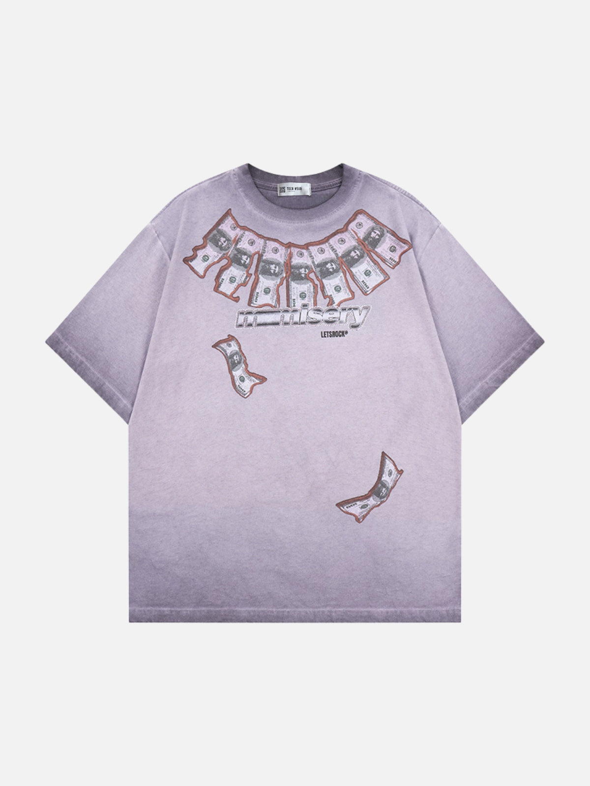 MISERY - Oversized Graphic T-Shirt Purple | Teenwear.eu