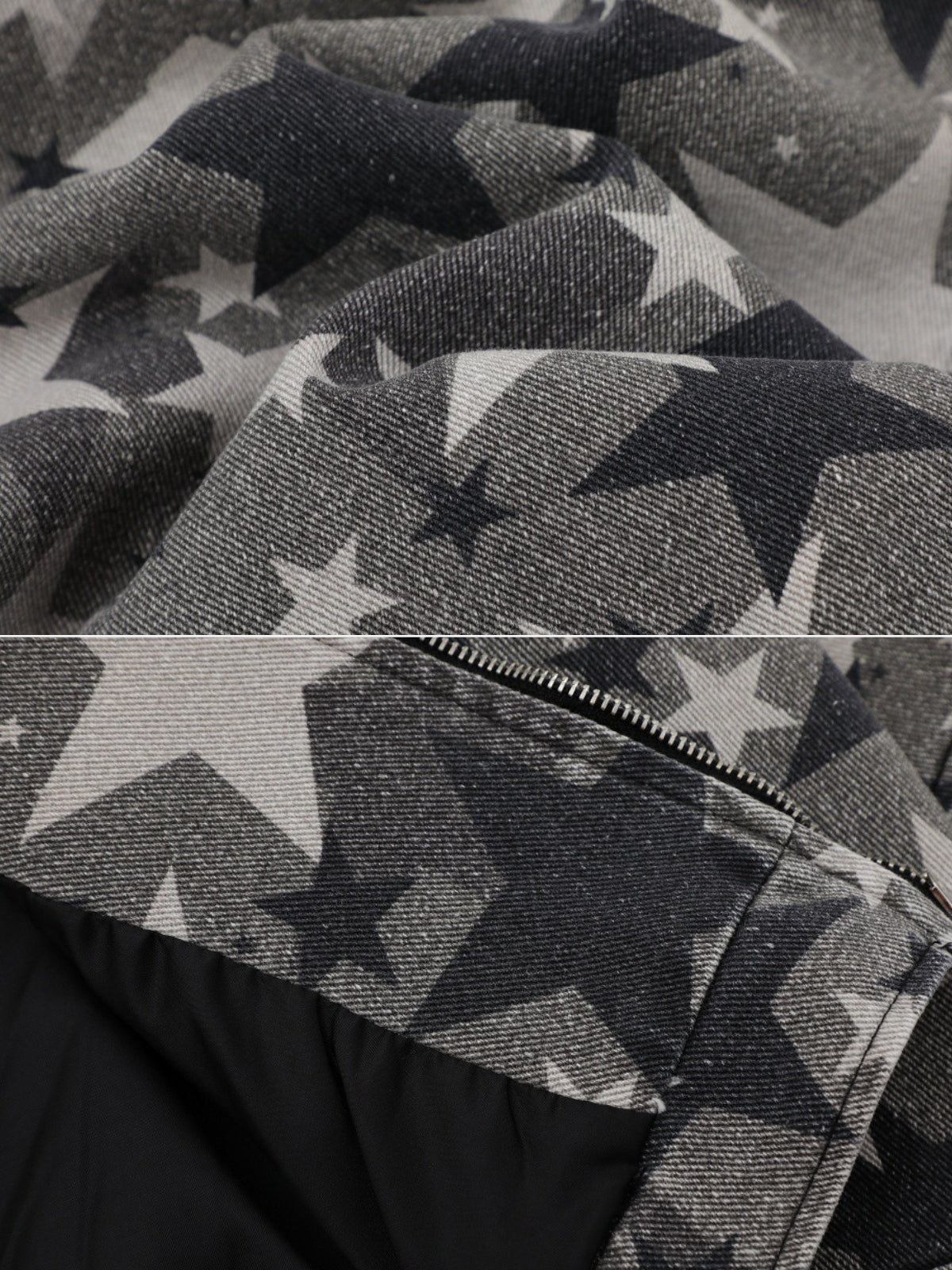 ASTERO - Denim Oversized Print Jacket