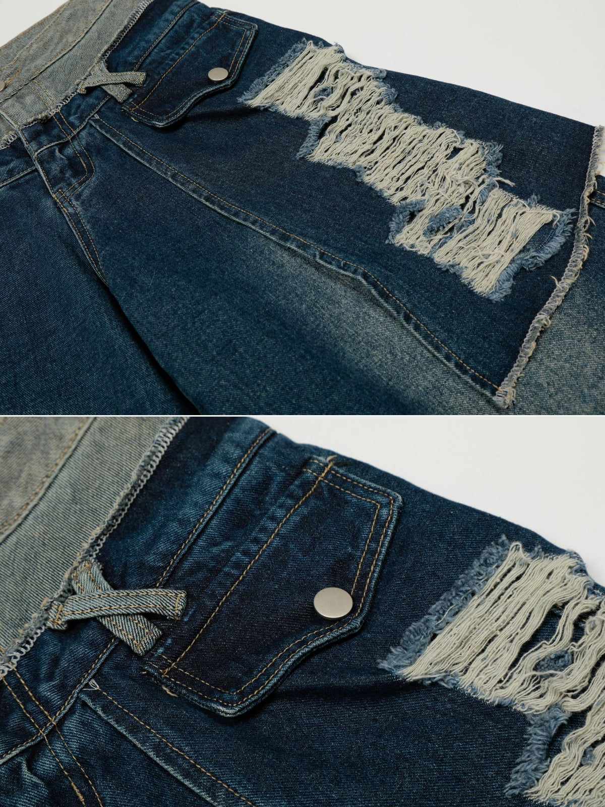 GRUNTRA – Baggy Basic Patchwork Jeans | Teenwear.eu