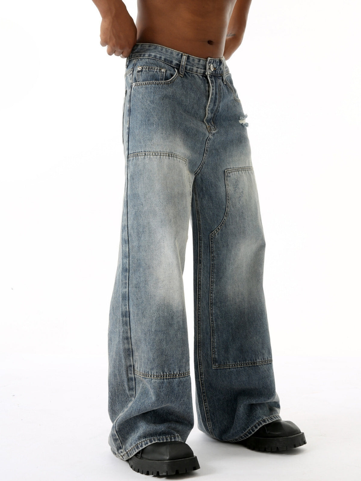MAGNATES - Baggy Patchwork Basic Jeans | TEENWEAR.EU