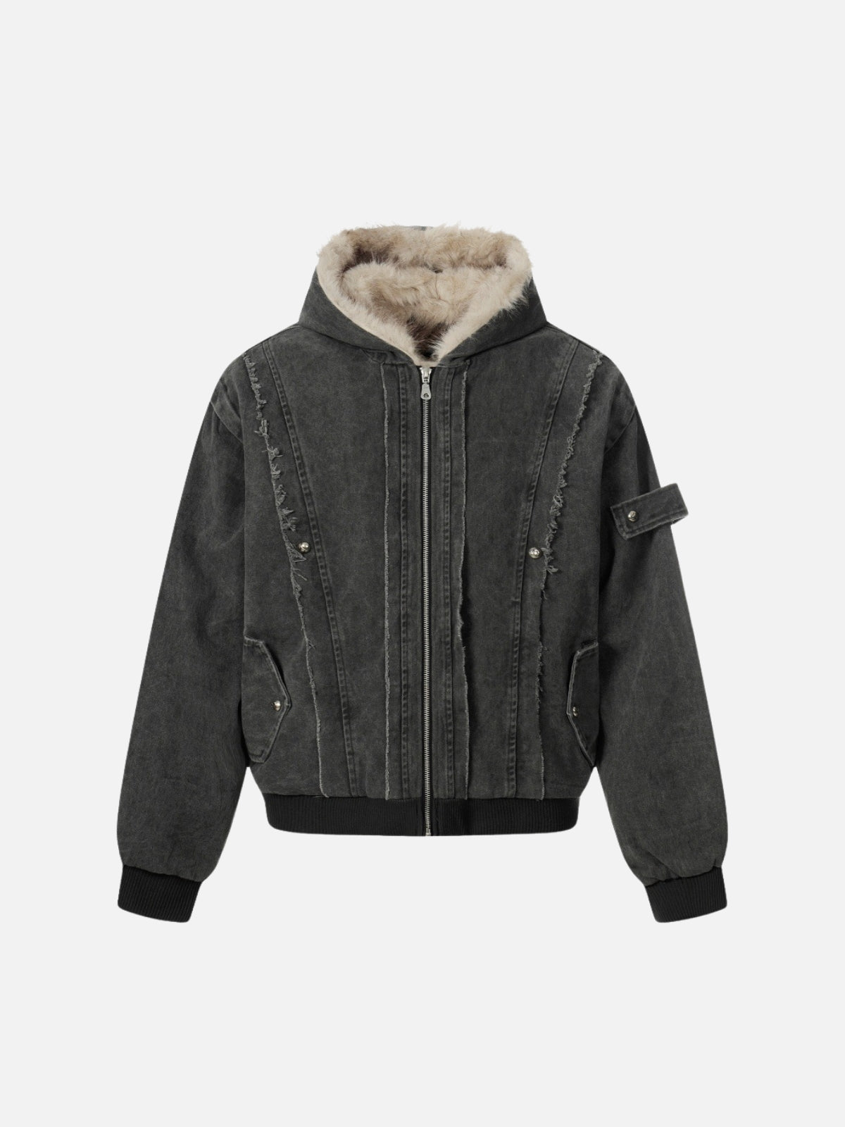 FRAYZO – Oversized Denim Embroidered Jacket