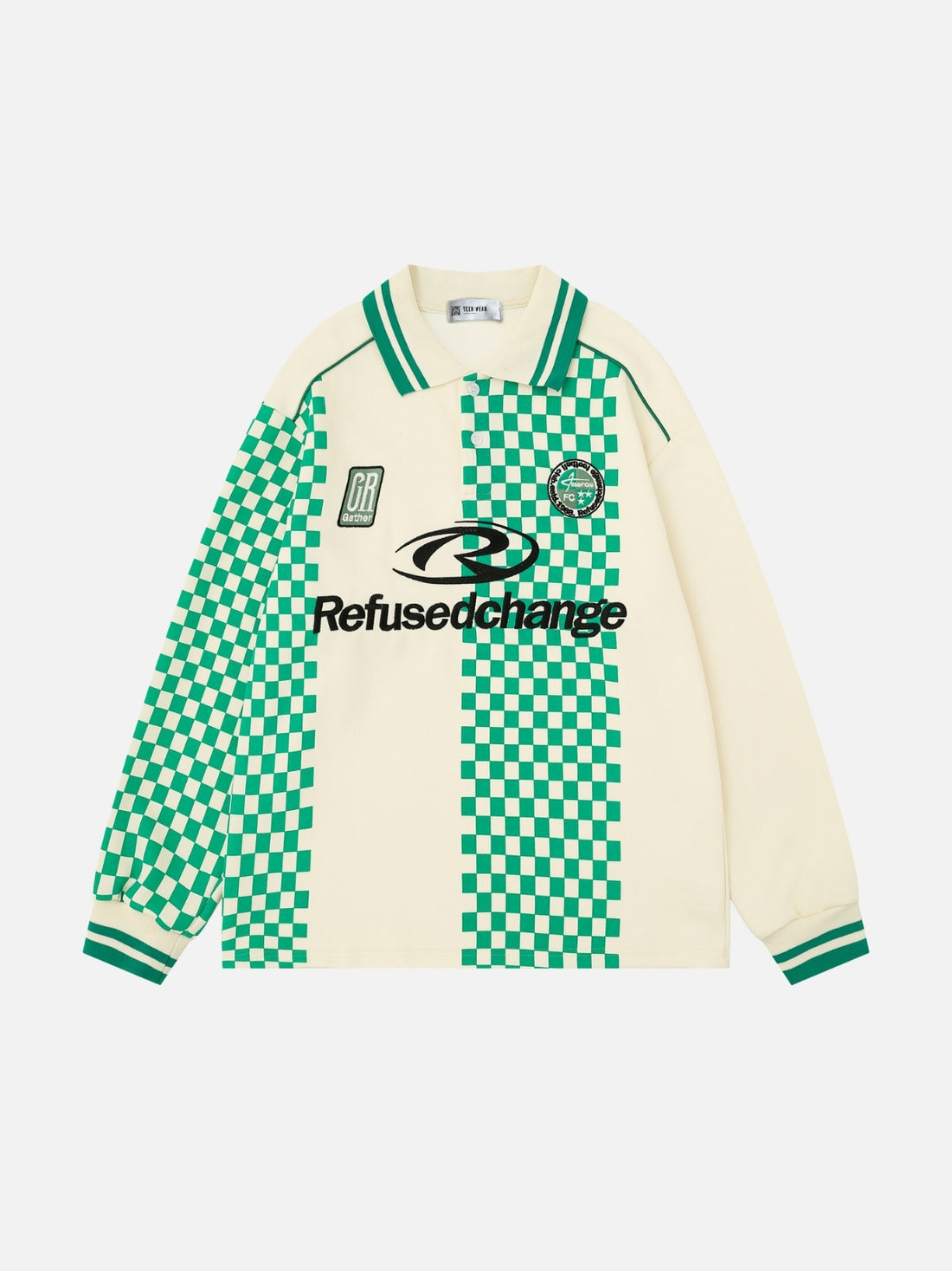 VINTY - Oversized Graphic Polo Shirt Blue | Teenwear.eu