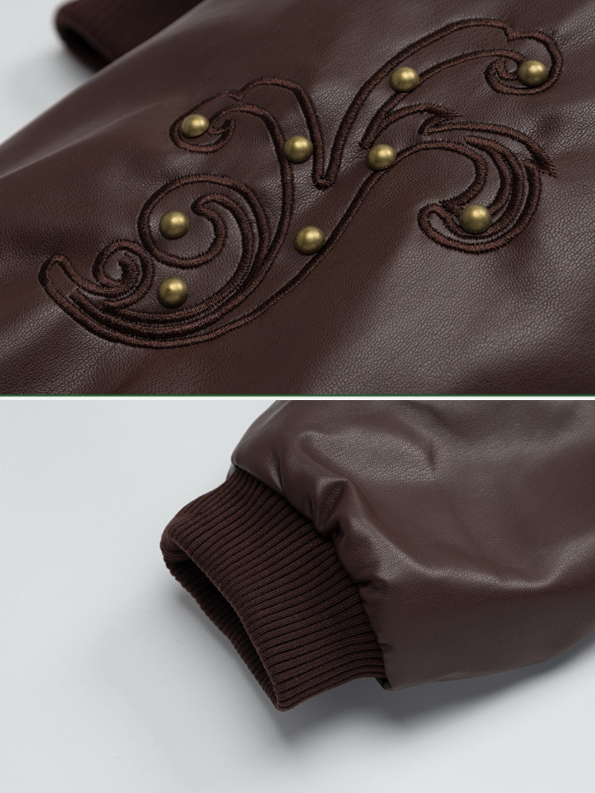 ORNIX – Embroidered Oversized Leather Jacket | Teenwear.eu