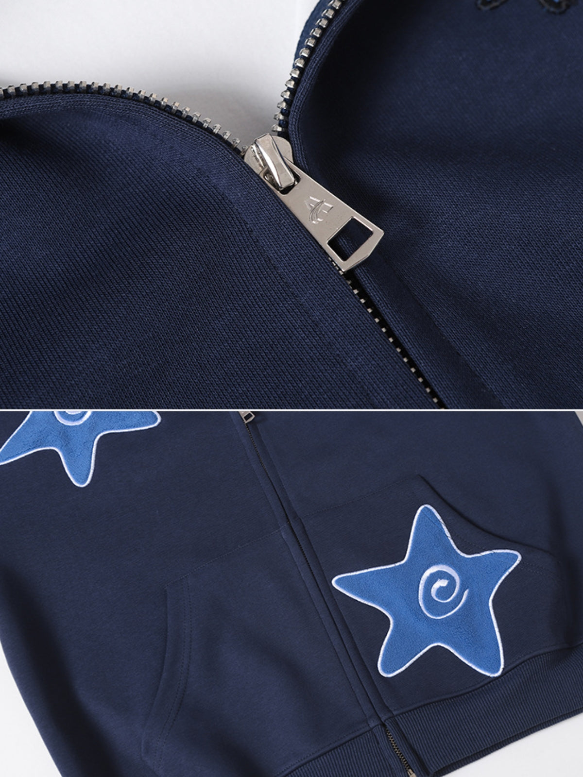 ASTRO - Oversized Embroidered Zip Up Hoodie | Teenwear.eu