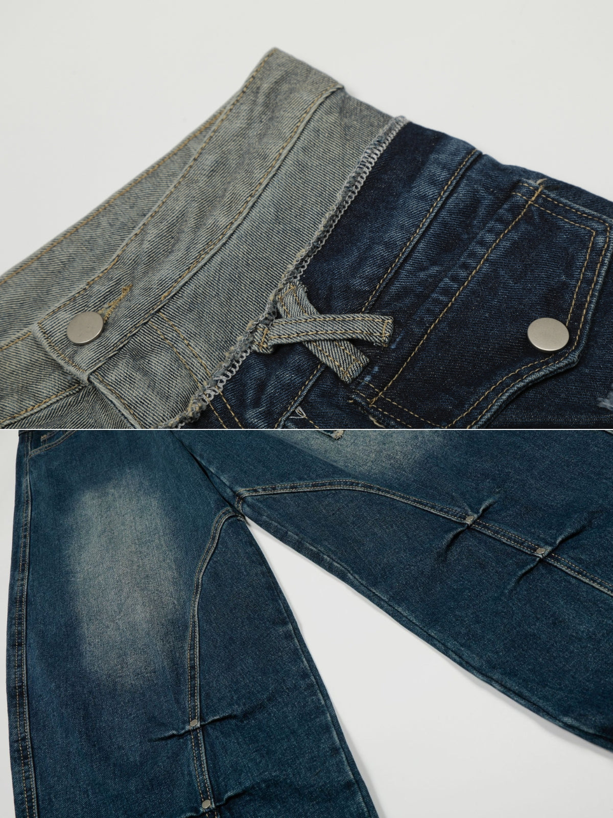 GRUNTRA – Baggy Basic Patchwork Jeans | Teenwear.eu