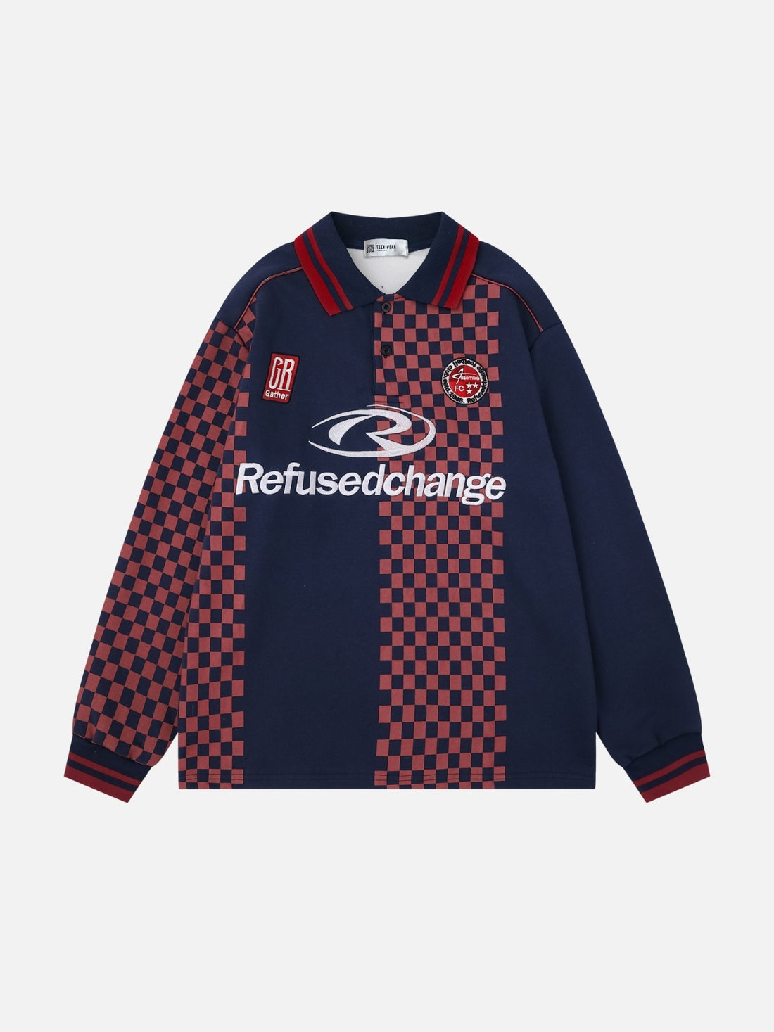 VINTY - Oversized Graphic Polo Shirt Blue | Teenwear.eu