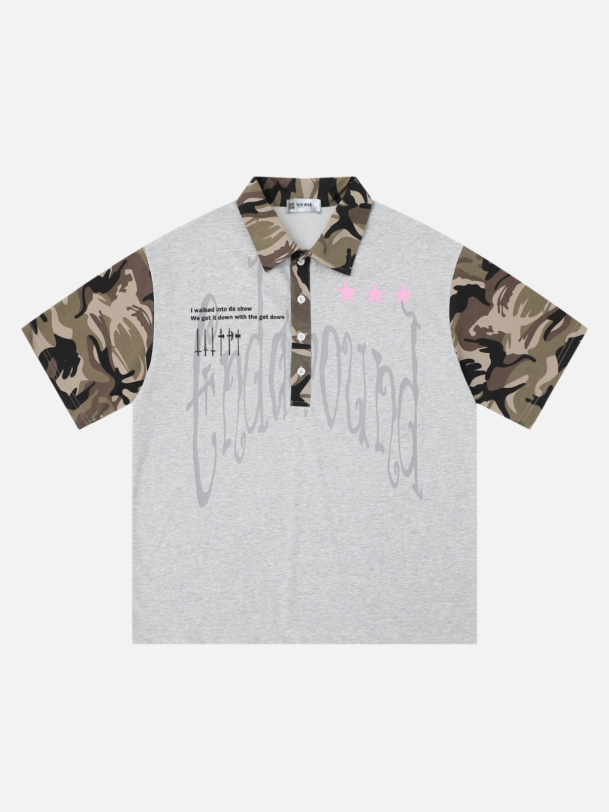 GATHERY - Graphic Polo Shirt Grey | Teenwear.eu