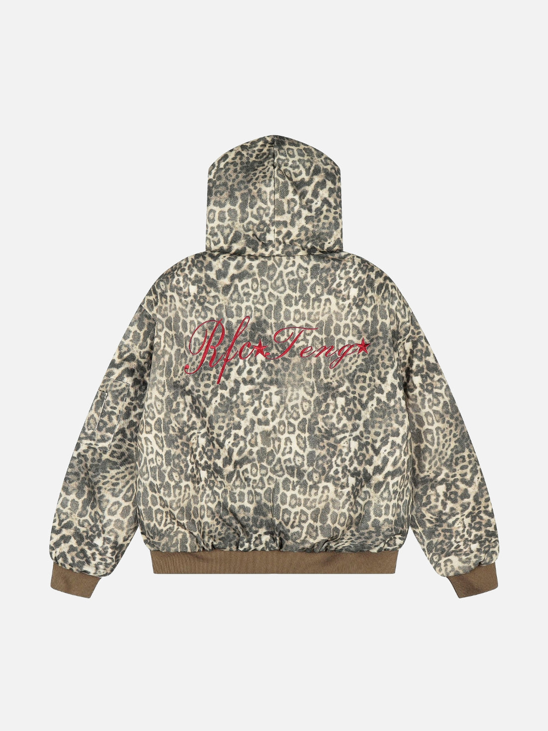 TENGER - Embroidered Leopard Graphic Jacket