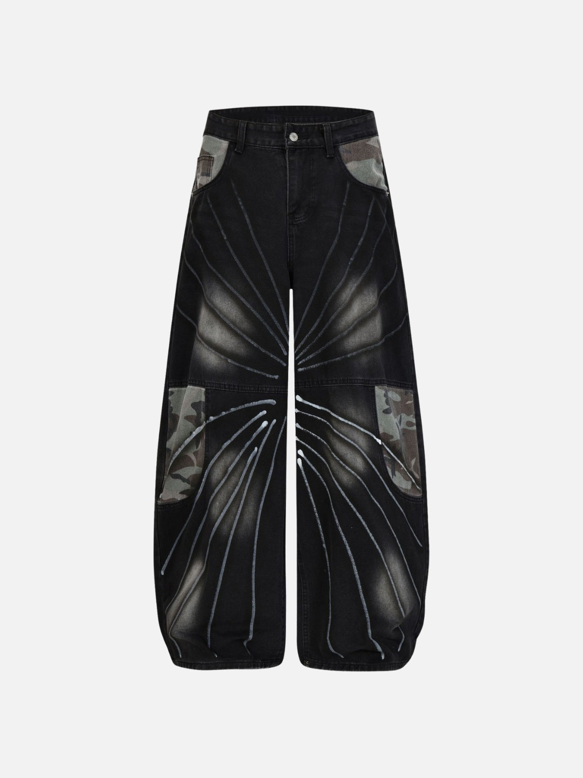 FLORALEE - Baggy Embroidered Jeans