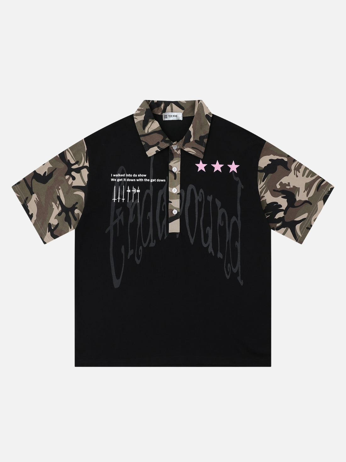 GATHERY - Graphic Polo Shirt Black | Teenwear.eu