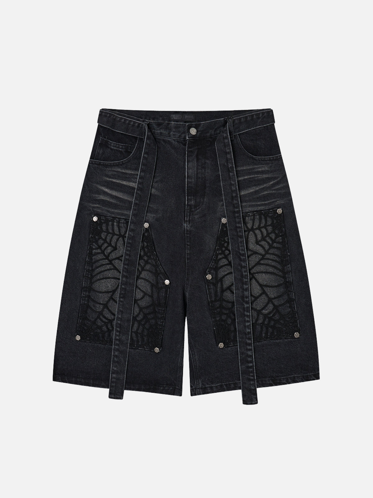 SPIDERO - Baggy Graphic Jorts Black | Teenwear.eu