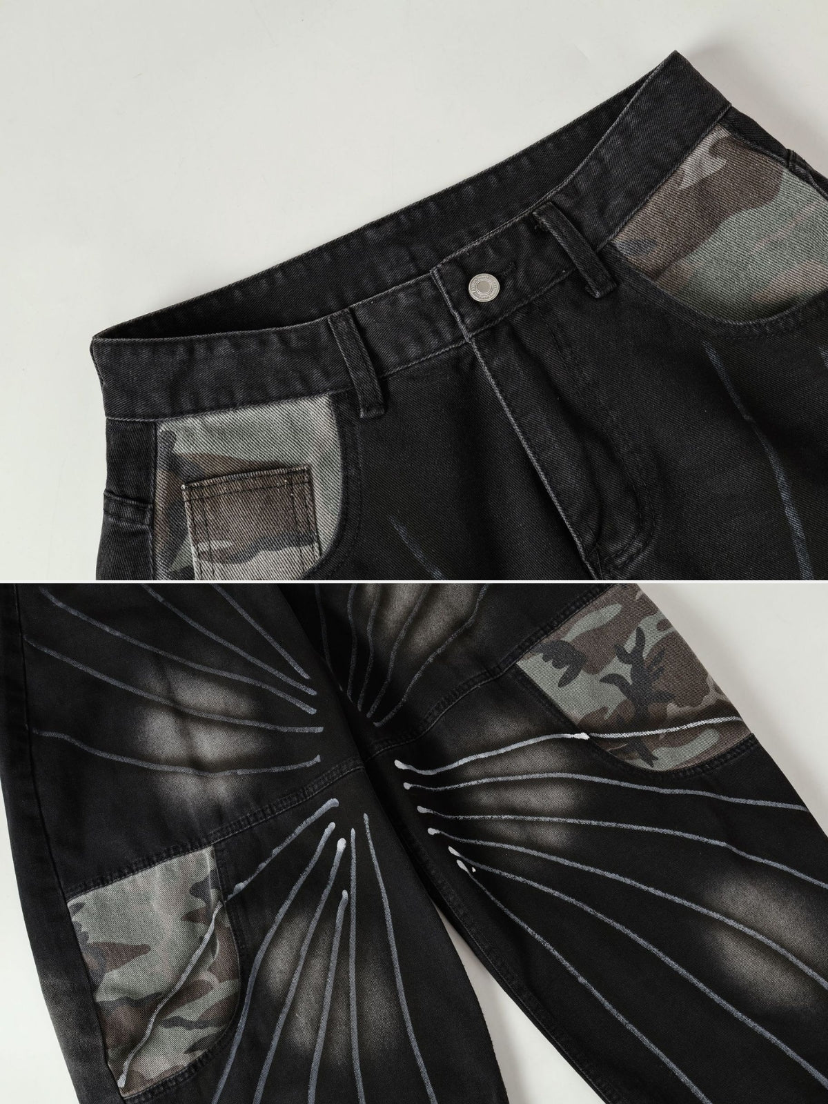 FLORALEE - Baggy Embroidered Jeans