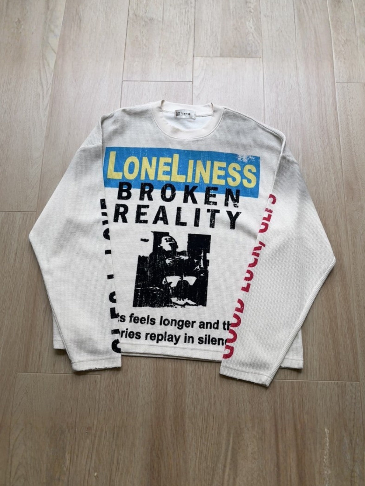 LONELINESS - Printed Waffle Long Sleeve