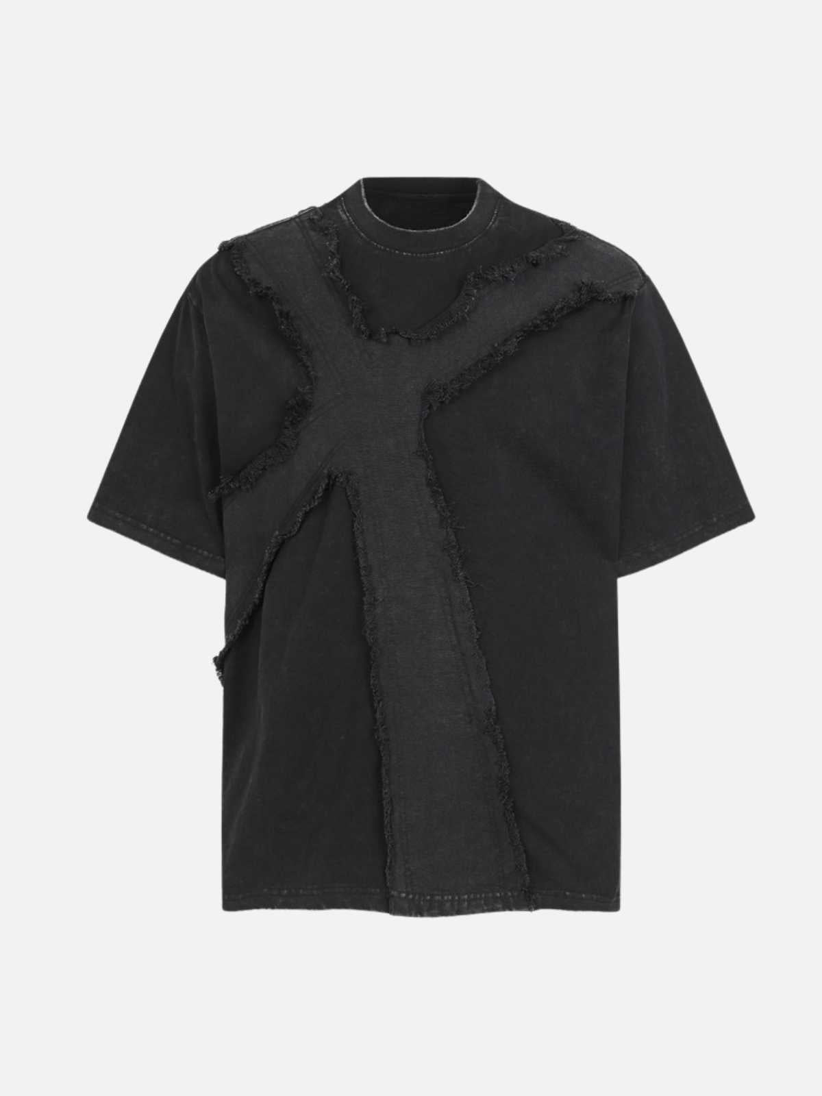 EMBROIRY - Oversized Embroidered Basic T-Shirt Black | Teenwear.eu