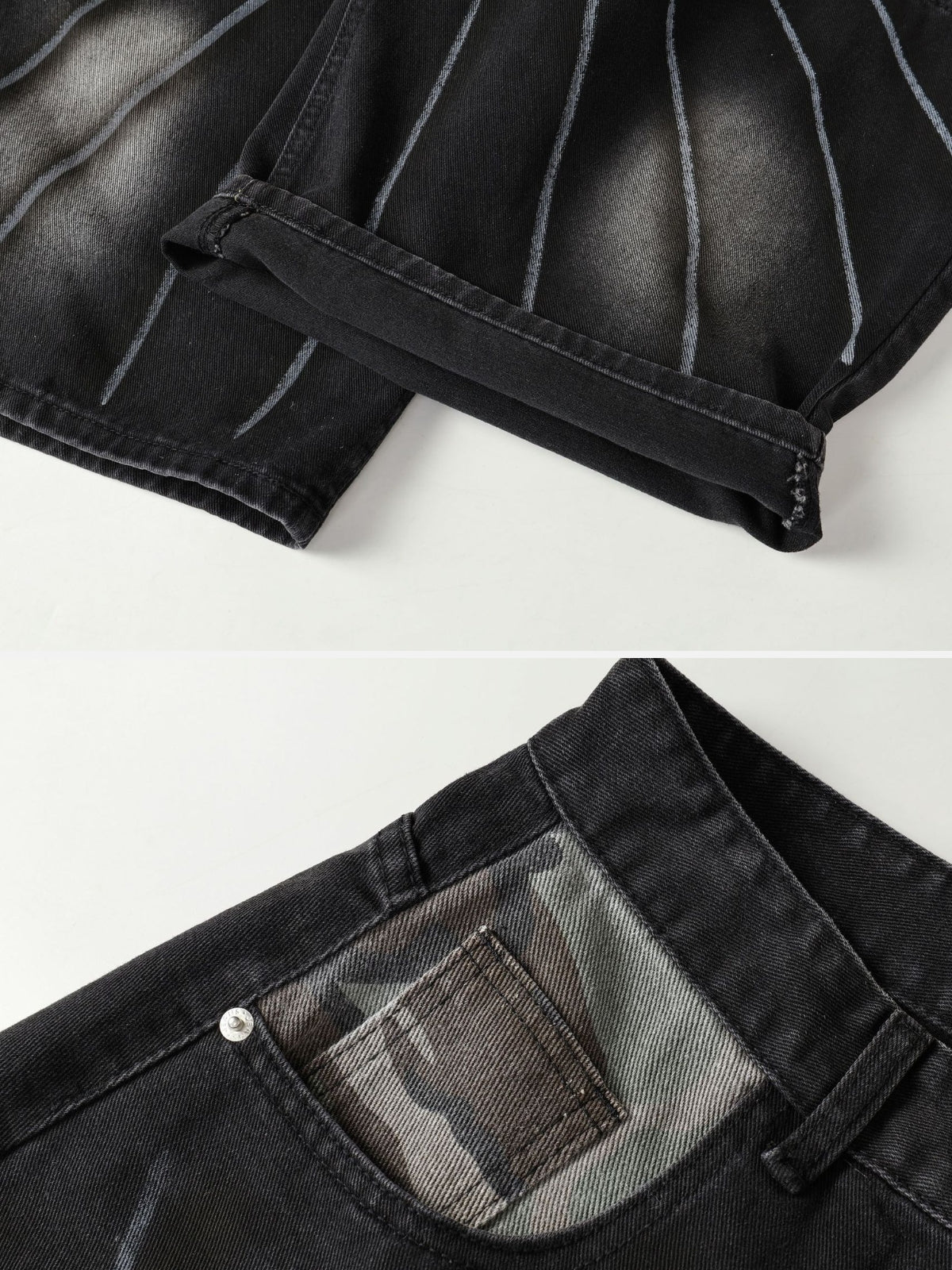 FLORALEE - Baggy Embroidered Jeans