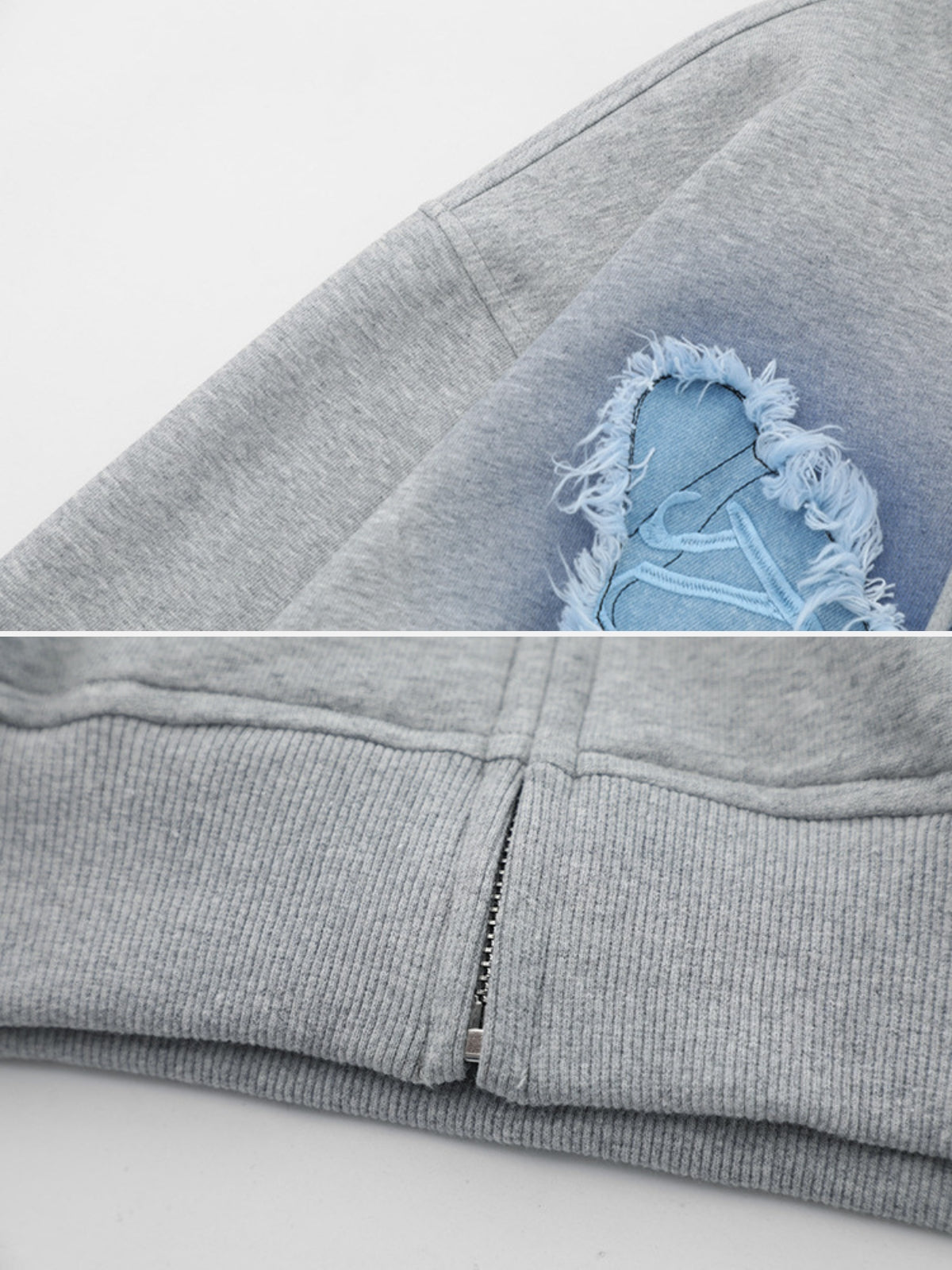 MOTYLES - Oversized Embroidered Zip Up Hoodie | TEENWEAR.EU