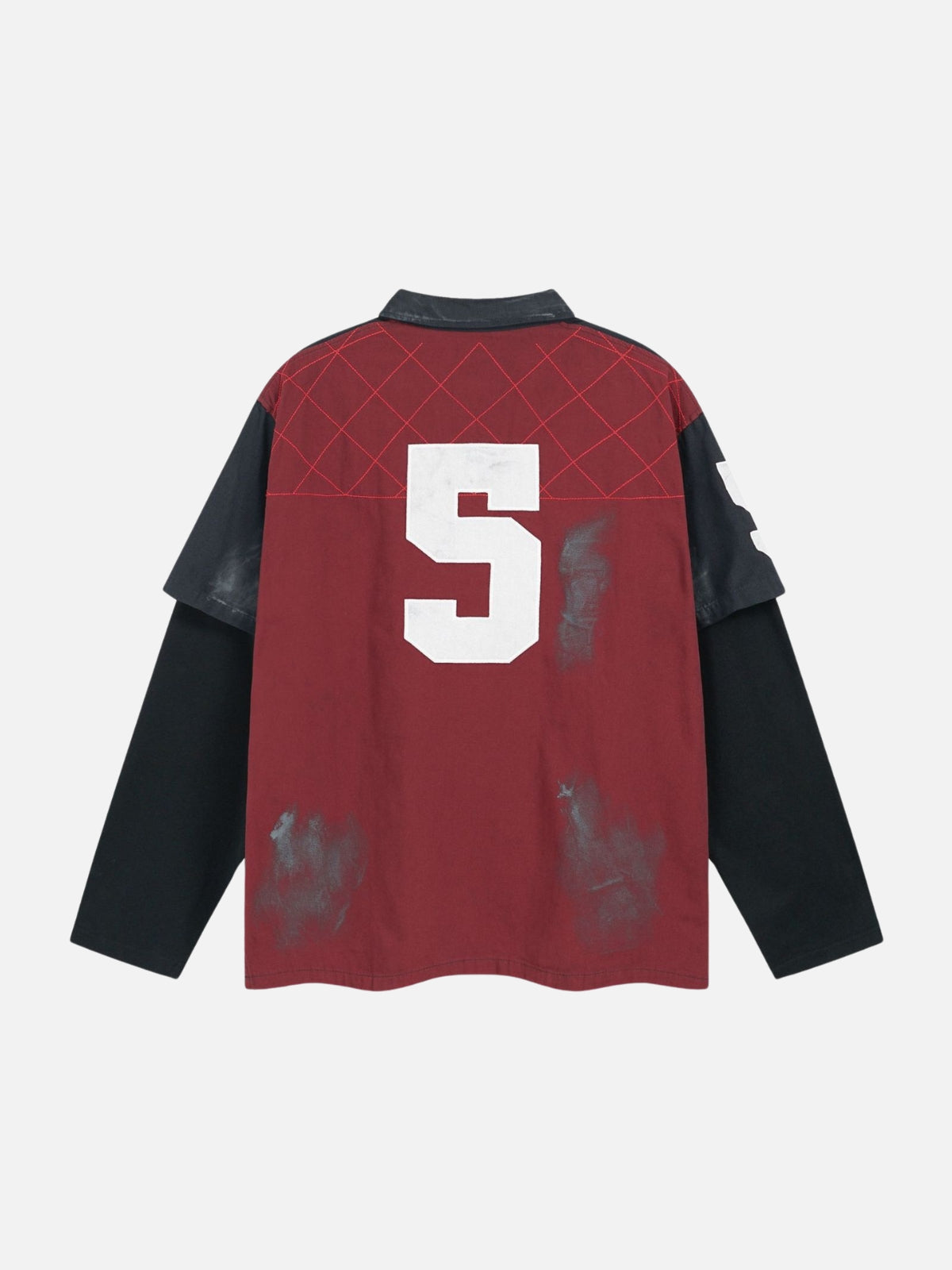 PLAN 0% - Premium Oversized Embroidered Polo Shirt Red | TEENWEAR.EU