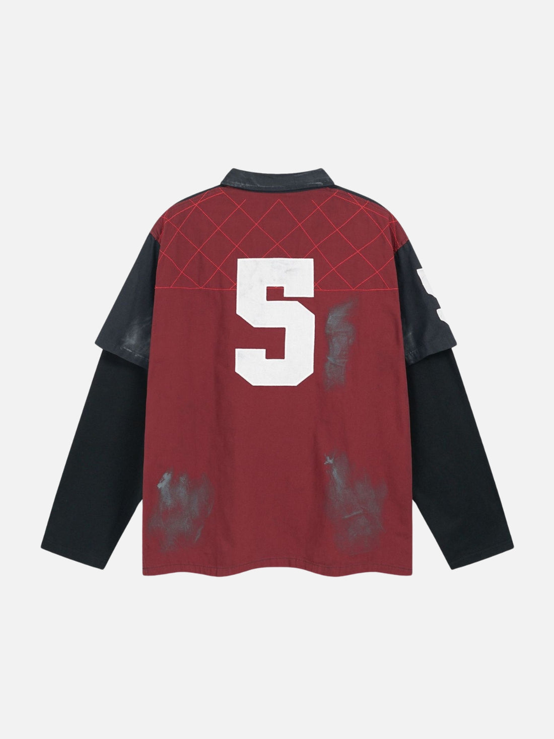 PLAN 0% - Premium Oversized Embroidered Polo Shirt Red | TEENWEAR.EU