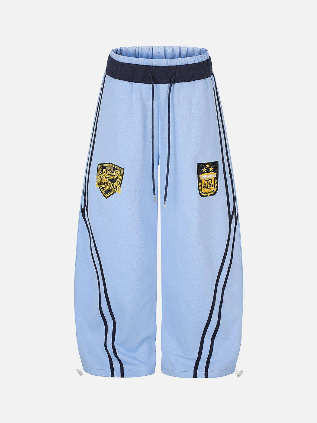 SPORTIE - Baggy Graphic Embroidered Sweatpants Blue | Teenwear.eu