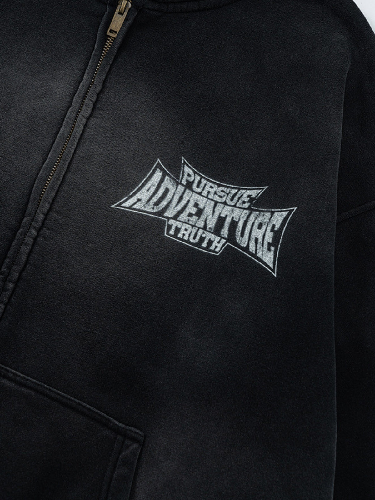 PERSUE - Oversized Print Zip Up Hoodie | TEENWEAR.EU