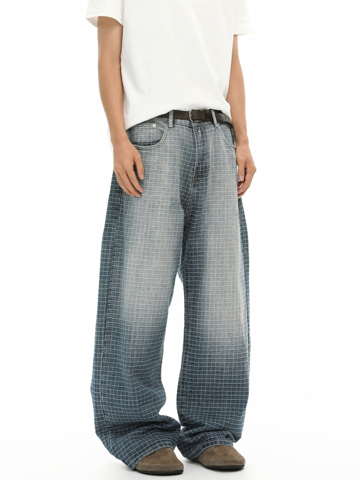 SQUARIES - Baggy Basic Embroidered Jeans