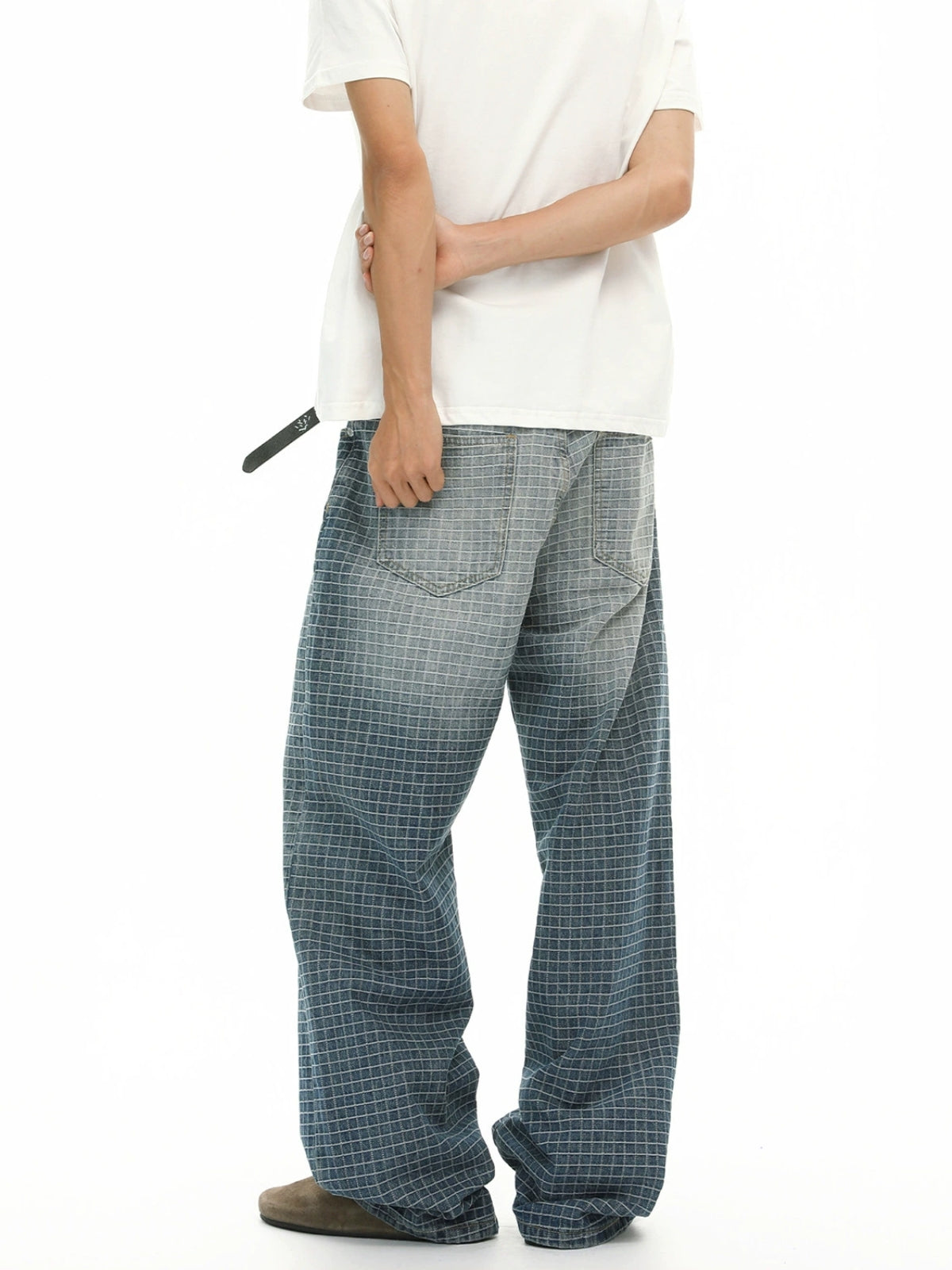 SQUARIES - Baggy Basic Embroidered Jeans