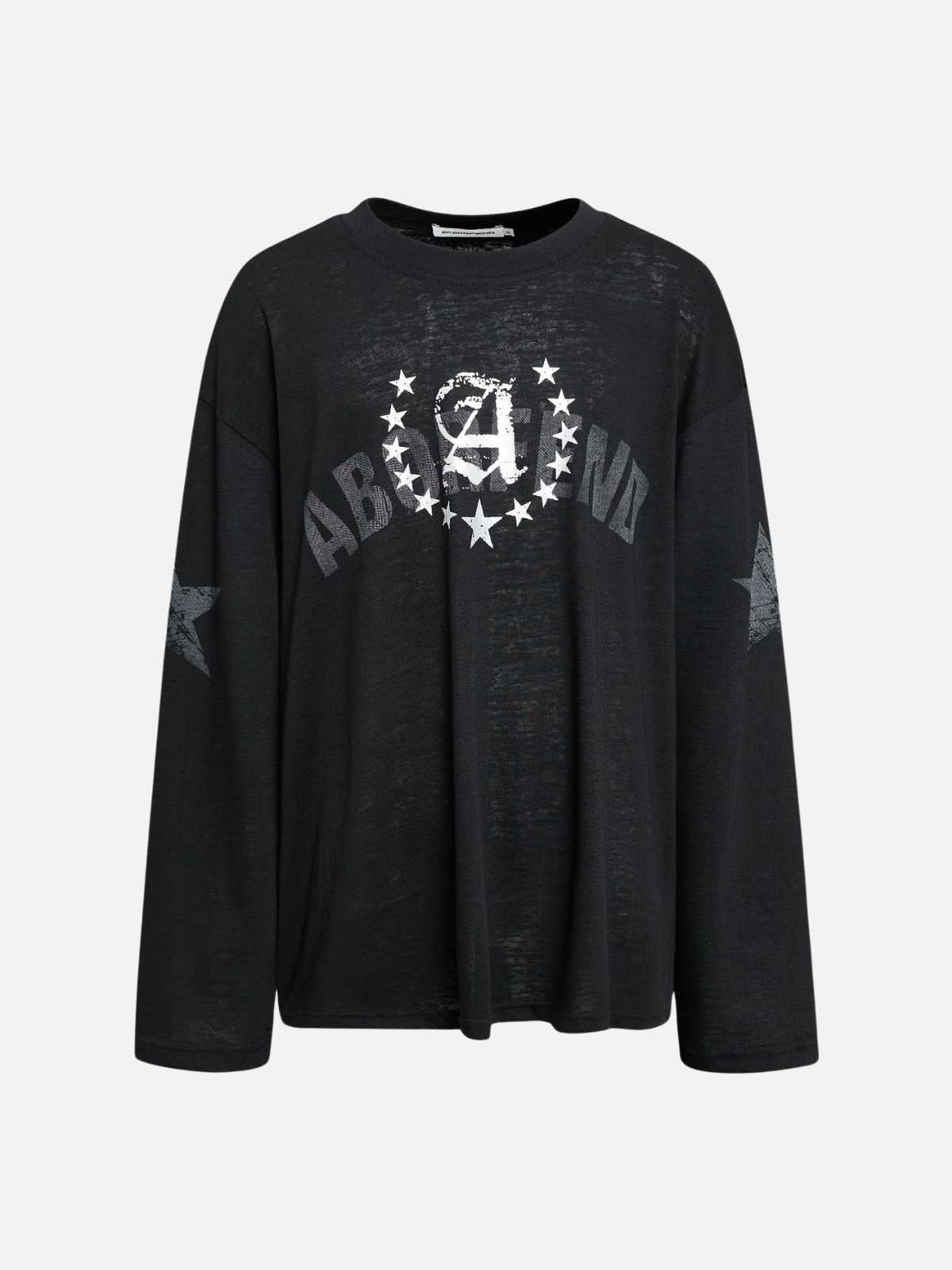 ABORFEND - Printed Sweater Long Sleeve Black | Teenwear.eu