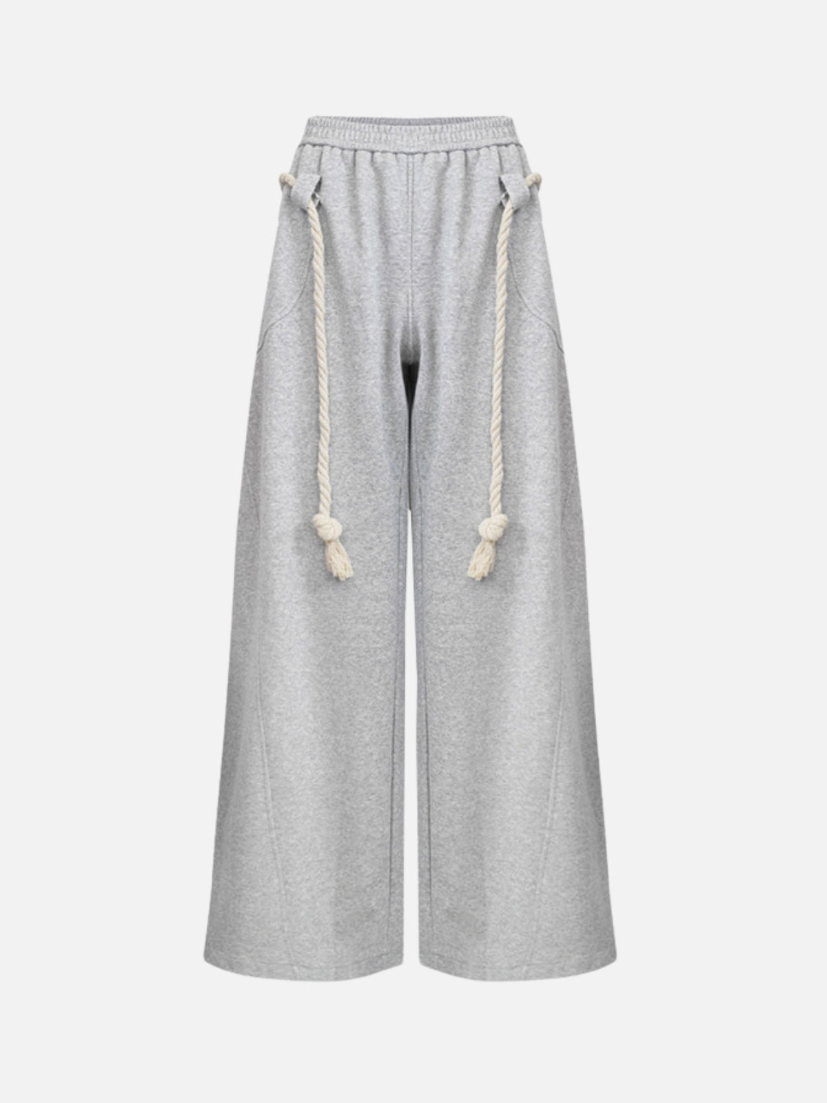 SOLSTICE - Wide Fit Sweatpants with Rope Tie Grey | TEENWEAR.EU