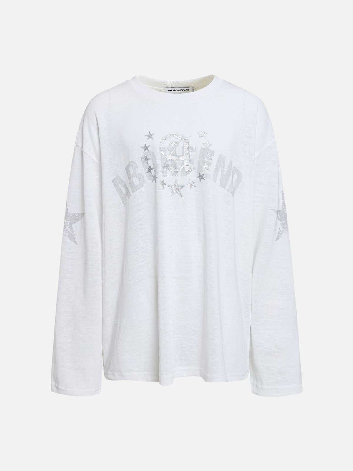 ABORFEND - Printed Sweater Long Sleeve White | Teenwear.eu