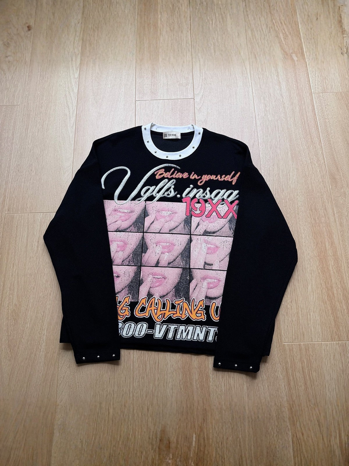 HOTTIE - Printed Waffle Long Sleeve | Teenwear.eu