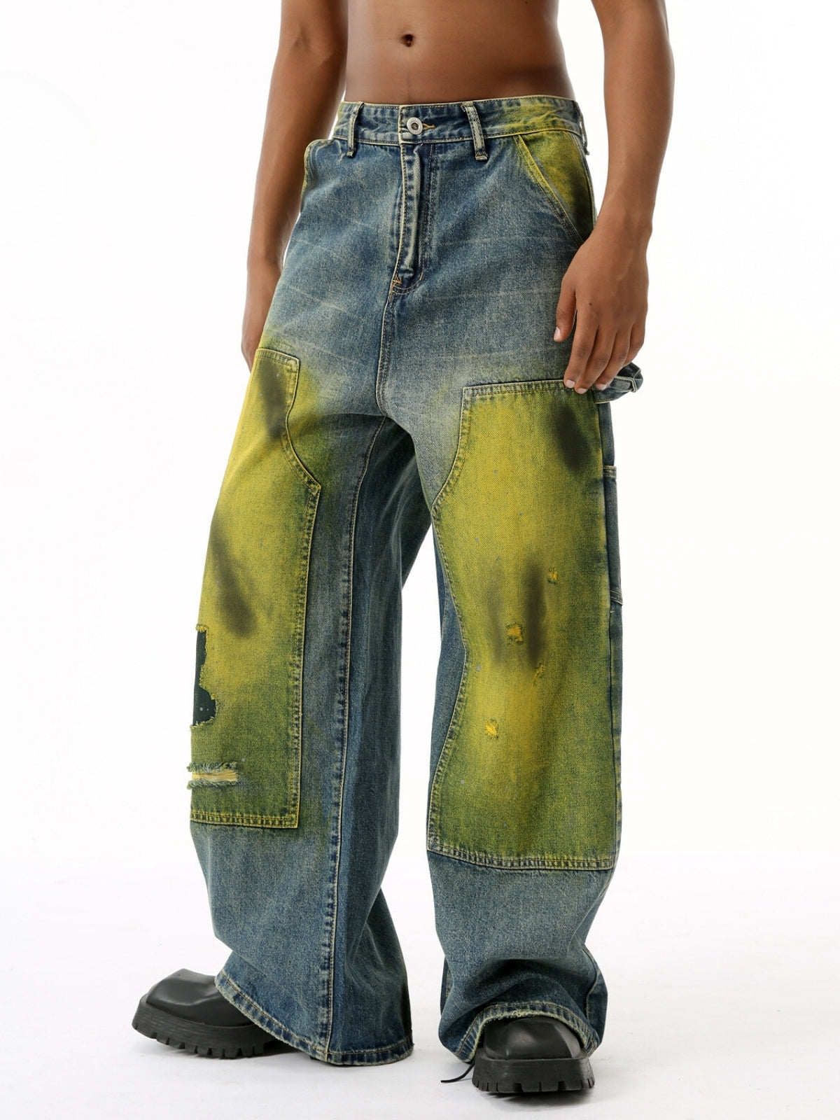 YELEES - Baggy Patchwork Jeans | TEENWEAR.EU