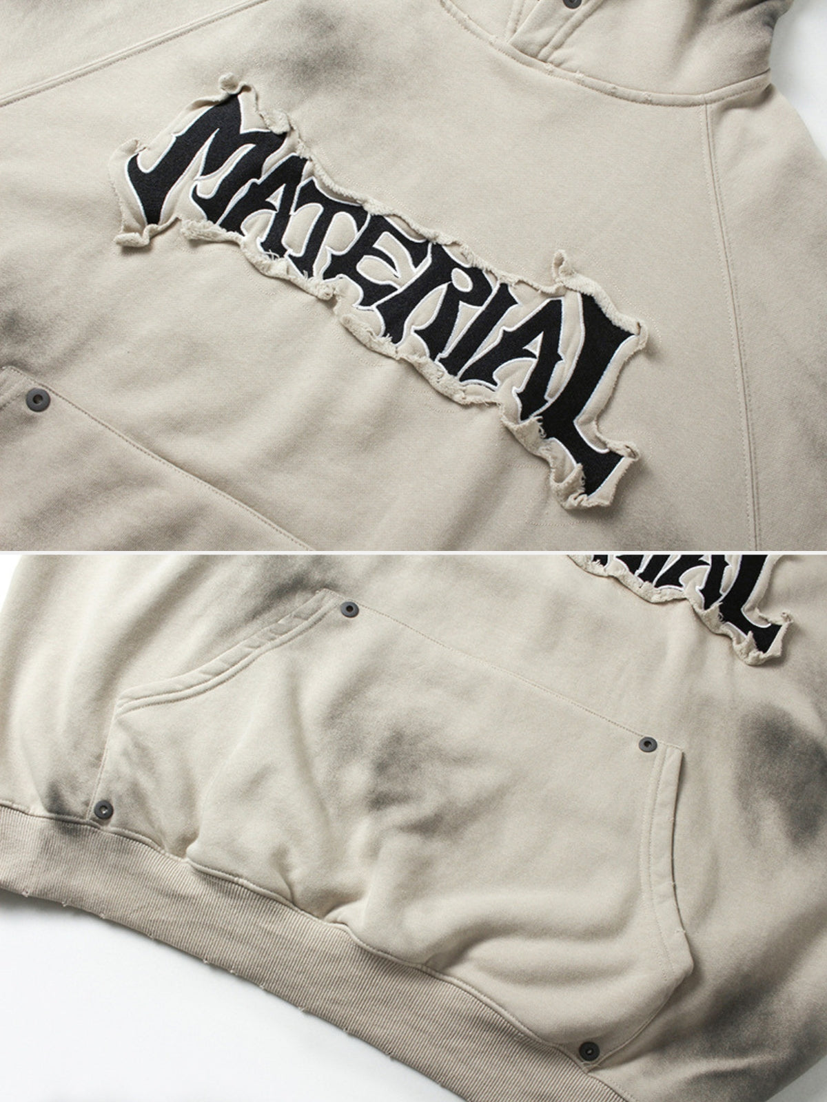 MATERIAL - Oversized Embroidered Hoodie | TEENWEAR.EU